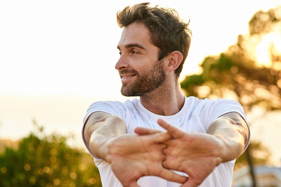man and non-surgical treatment